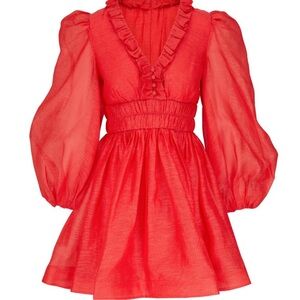 Zimmermann Scarlet Puff Sleeve Dress